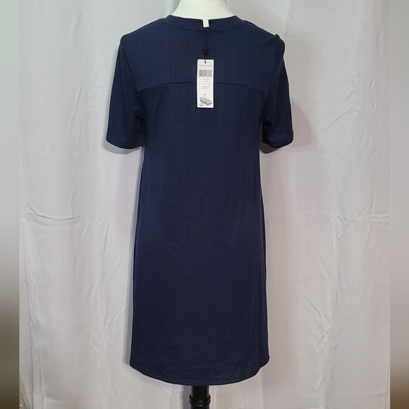 BCBGeneration Women's NWT Dark Navy Short Sleeve Mini T-Shirt Dress Size Medium - Picture 9 of 11